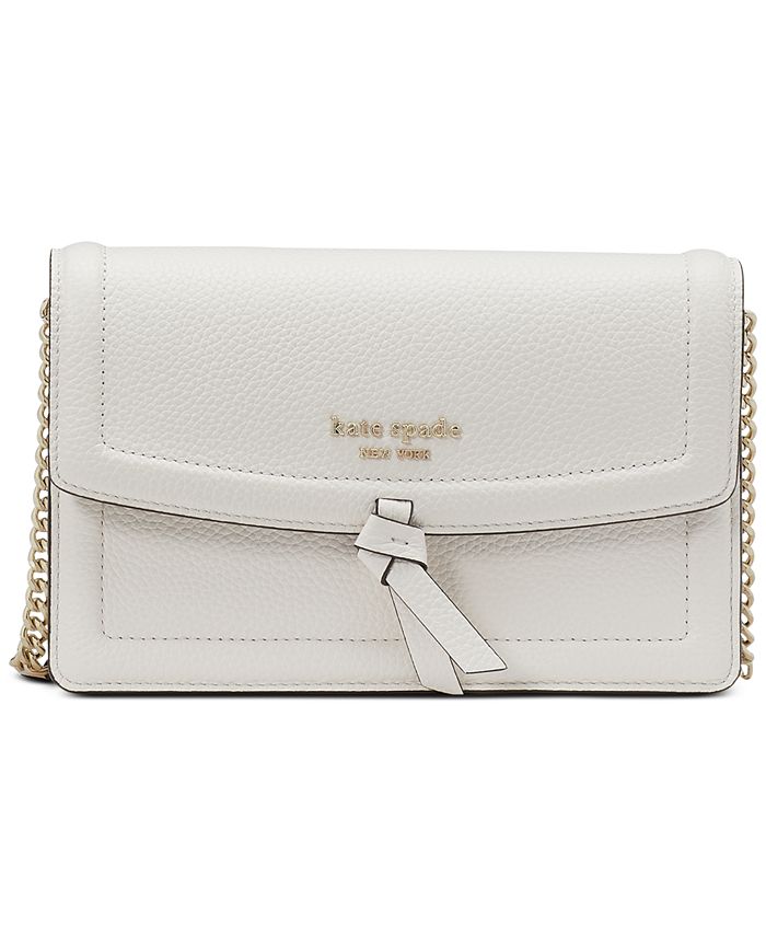 kate spade new york Knott Pebbled Leather Flap Crossbody & Reviews -  Handbags & Accessories - Macy's