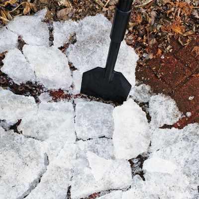 Outdoor Steel Shock-Absorbing Ice Chopper and Scraper with Extra Thick Blade and Foam Grip - 47"