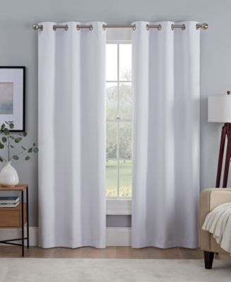 Eclipse Khloe 100 Absolute Zero Blackout Solid Textured Thermaback Curtain Panel Collection In Tan