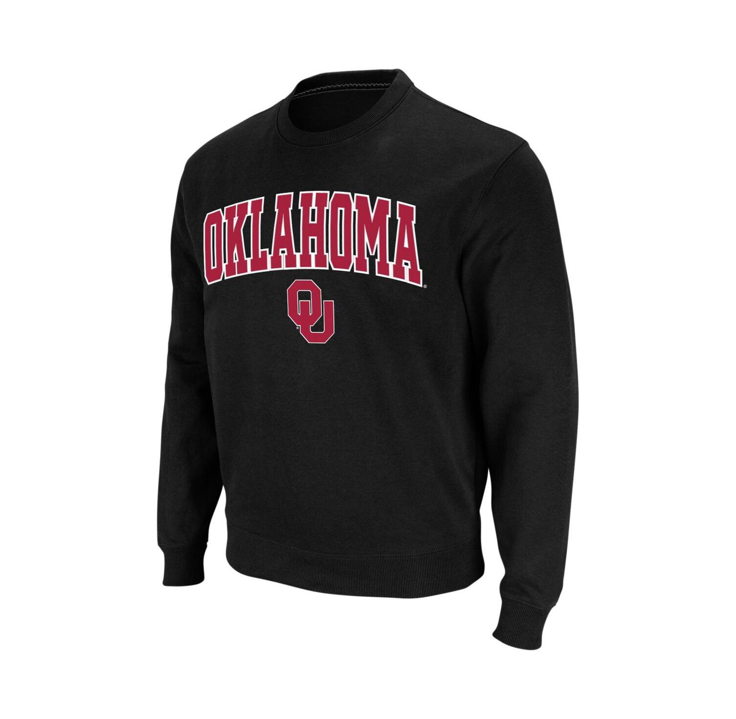 Men's Oklahoma Sooners Arch & Logo Crew Neck Sweatshirt