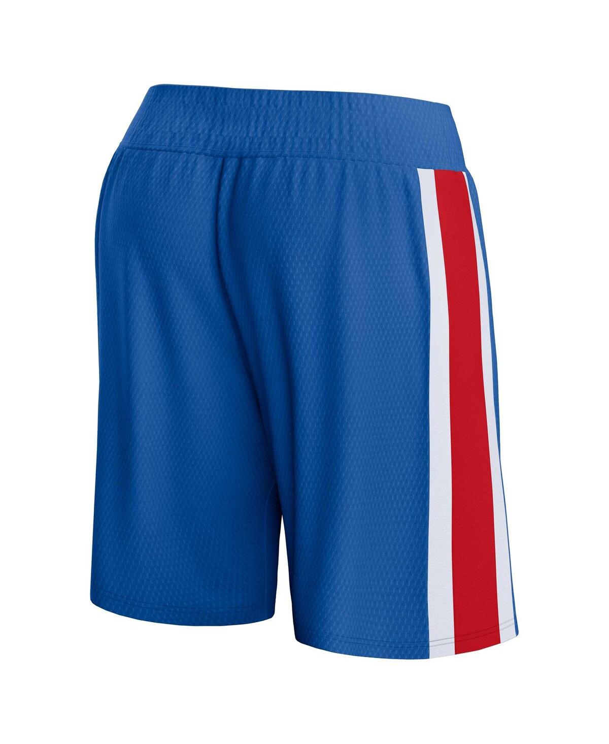 Fanatics Men's  Royal Philadelphia 76ers Big And Tall Referee Iconic Mesh Shorts In Royal