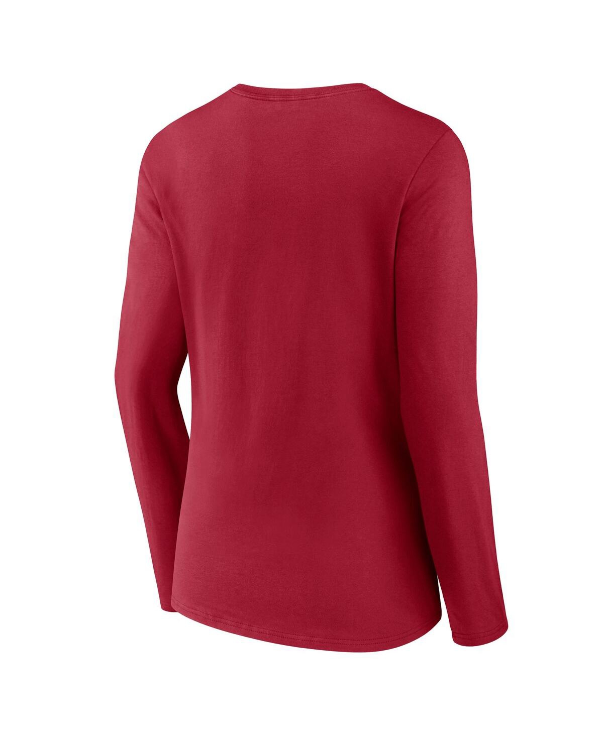 Women's FanaticsTampa Bay Buccaneers Hometown Sweep Long Sleeve V-Neck T-shirt - Red