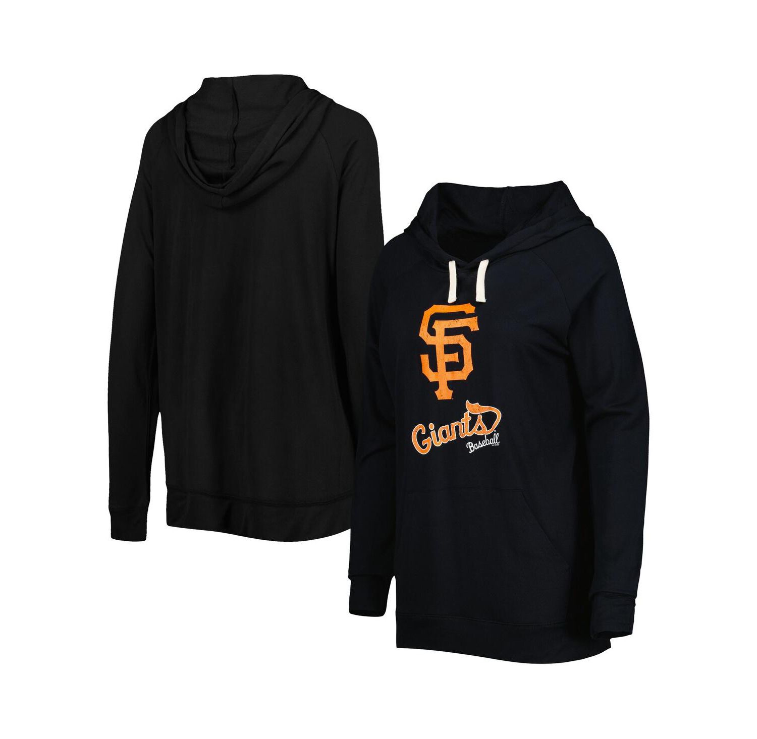 Women's Black San Francisco Giants Pre-Game Raglan Pullover Hoodie