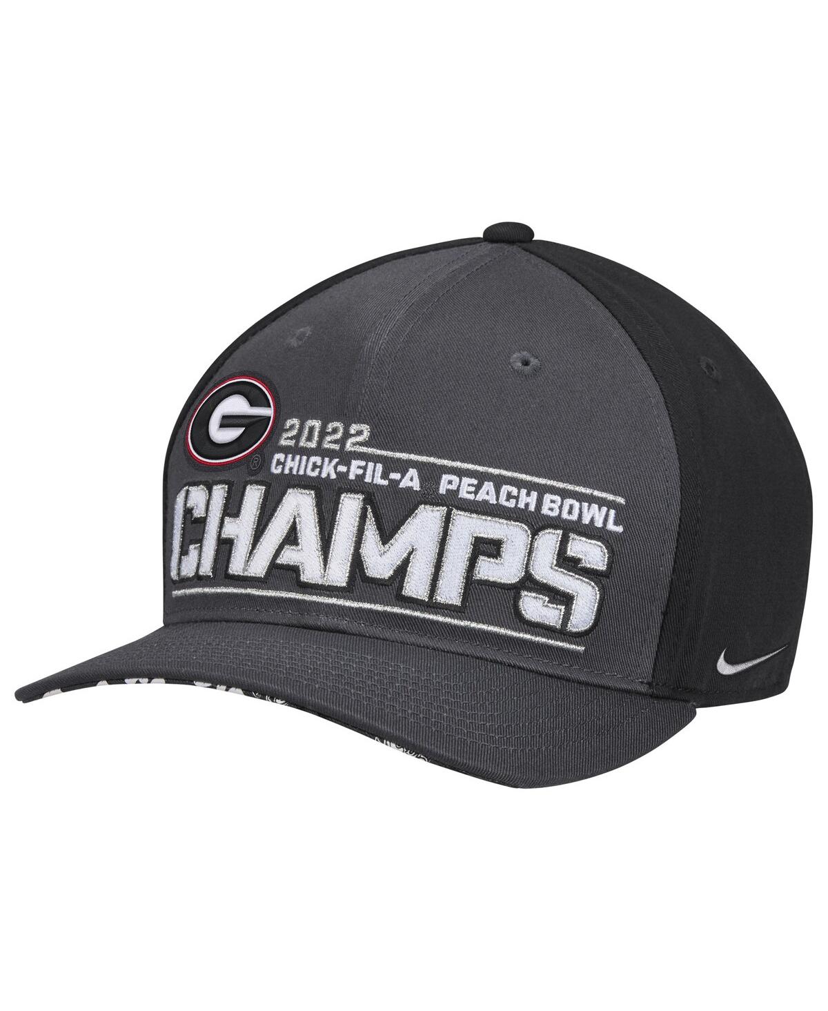 Shop Nike Men's  Black Georgia Bulldogs College Football Playoff 2022 Peach Bowl Champions Locker Room Cl9