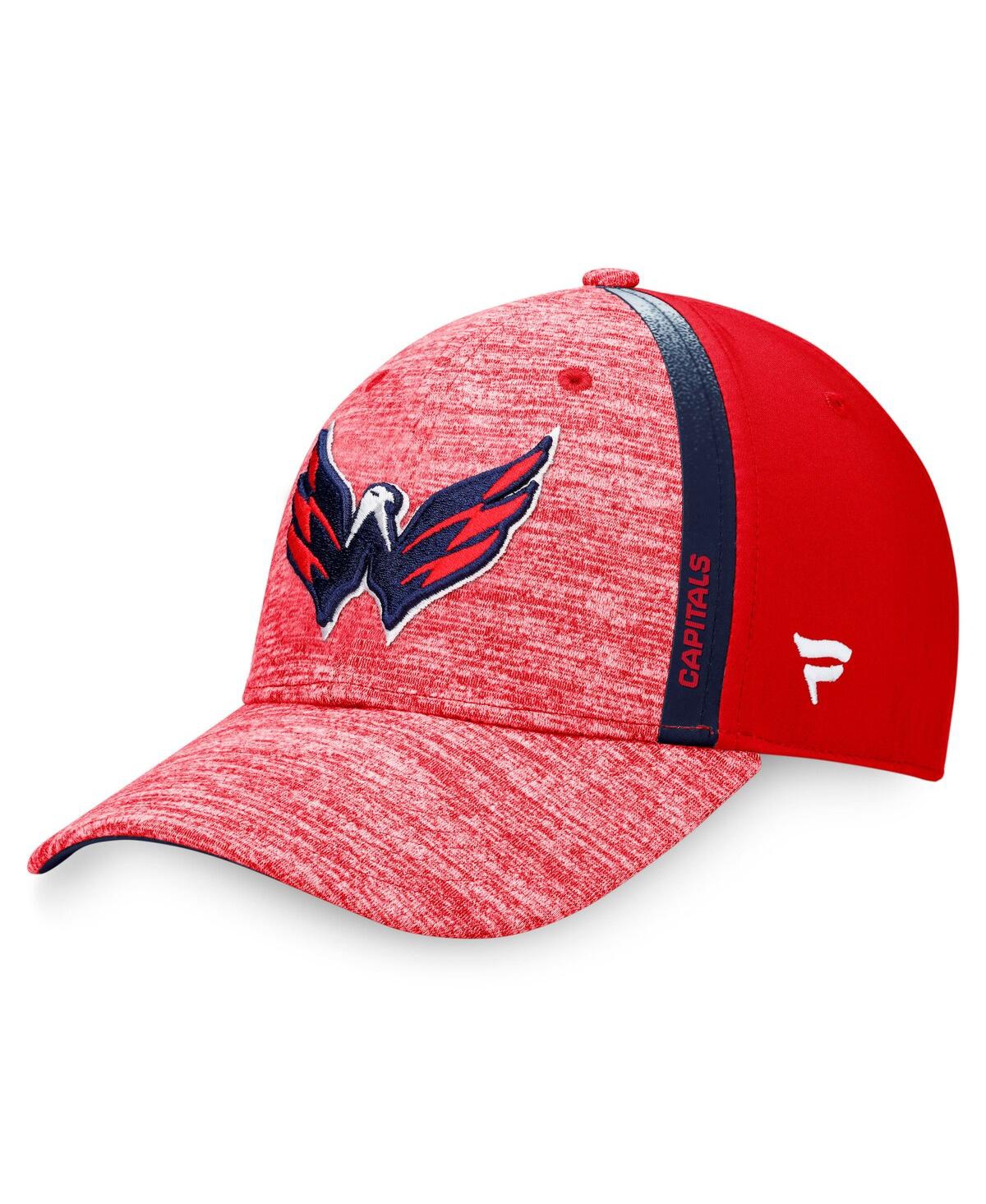 Shop Fanatics Men's  Red Washington Capitals Defender Flex Hat