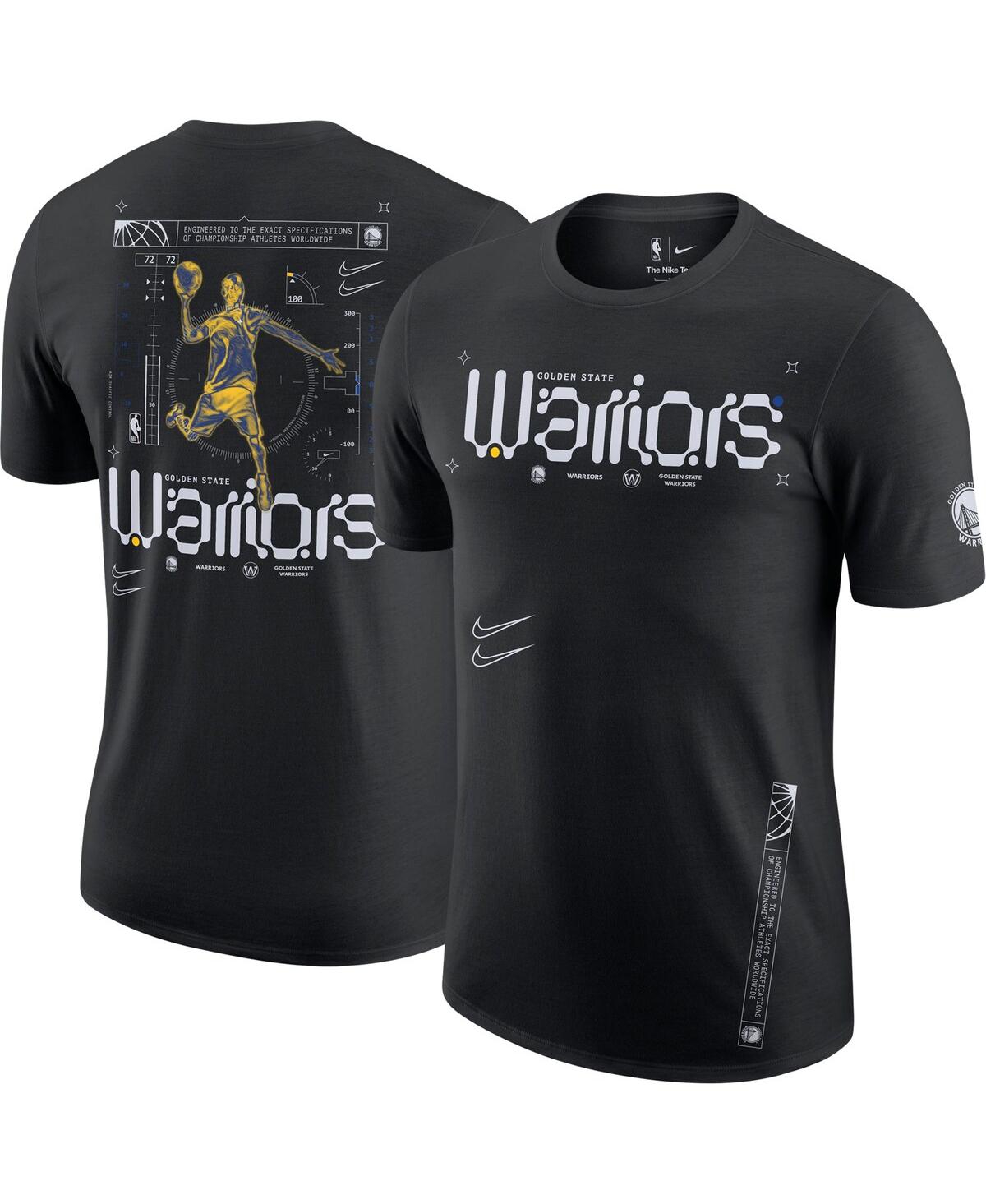 Men's NikeGolden State Warriors Courtside Air Traffic Control Max90 T-shirt - Black