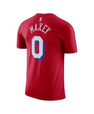 Men's Tyrese Maxey Red Philadelphia 76ers 2022/23 Statement Edition Name and Number T-shirt