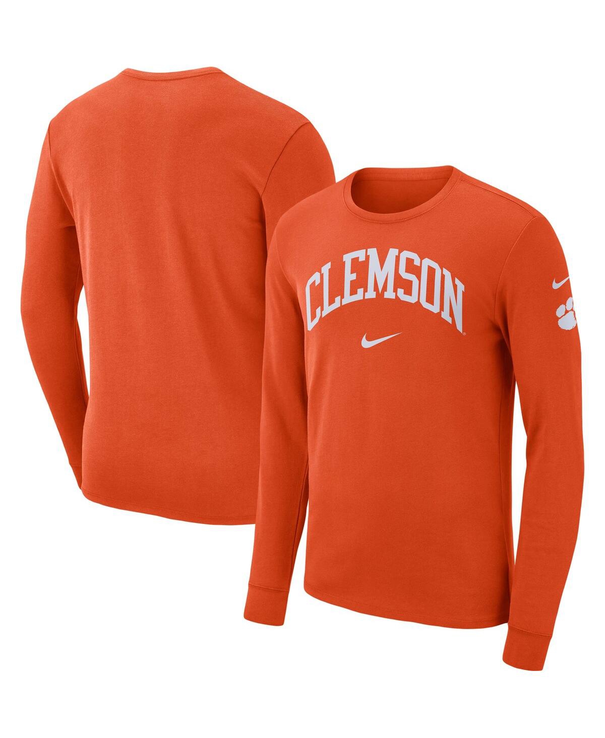 Shop Nike Men's  Orange Clemson Tigers Arch 2-hit Long Sleeve T-shirt