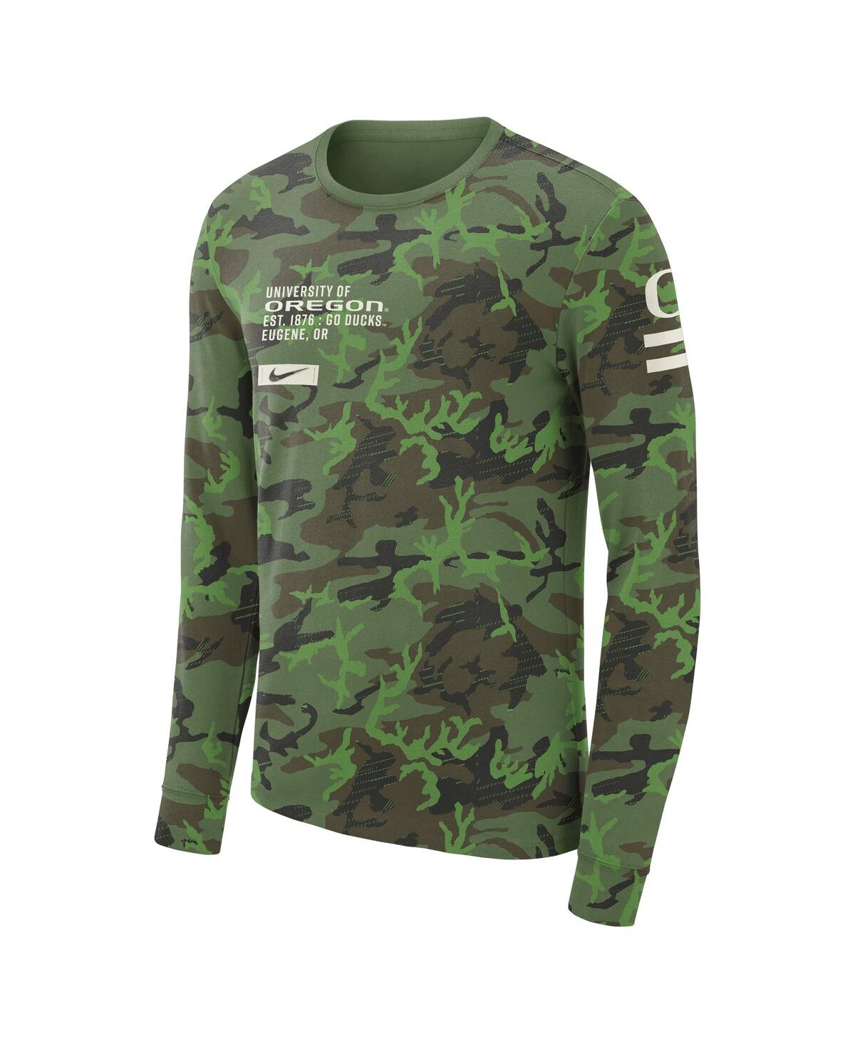 Shop Nike Men's  Camo Oregon Ducks Military-inspired Long Sleeve T-shirt