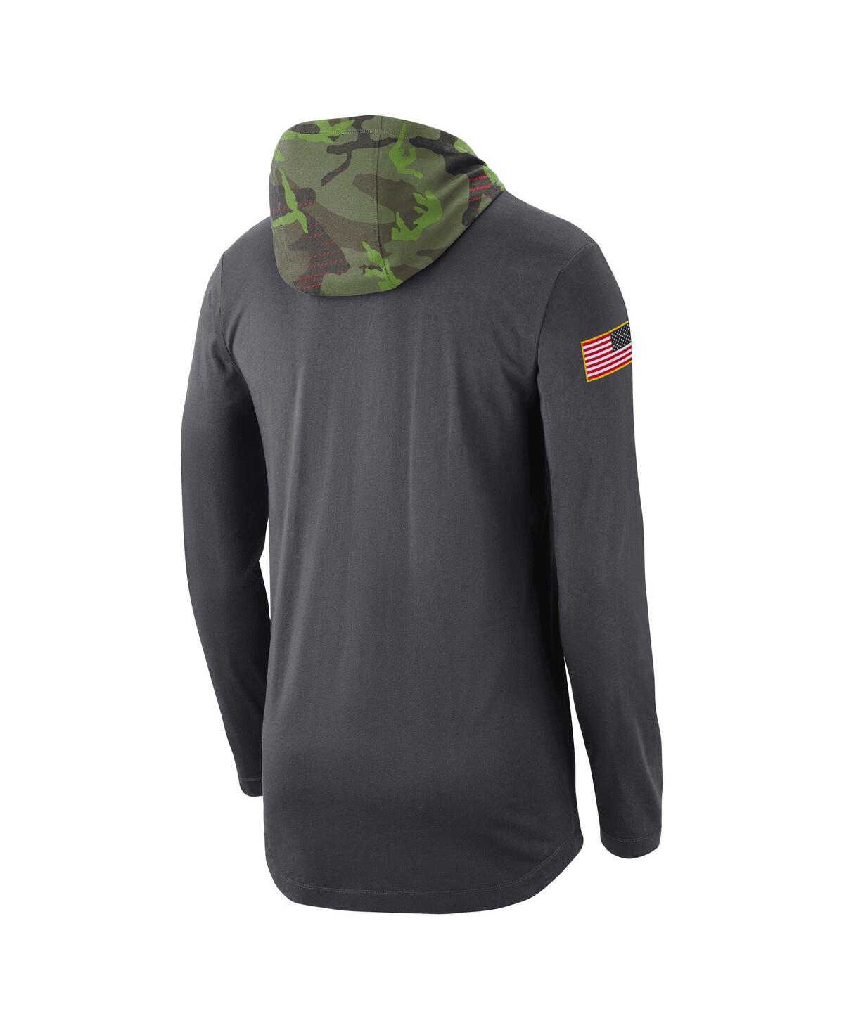 Shop Jordan Men's  Anthracite Florida Gators Military-inspired Long Sleeve Hoodie T-shirt