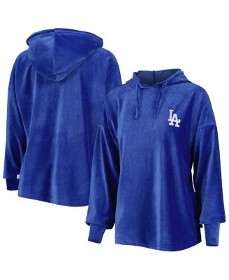 Women's Royal Los Angeles Dodgers End Line Pullover Hoodie