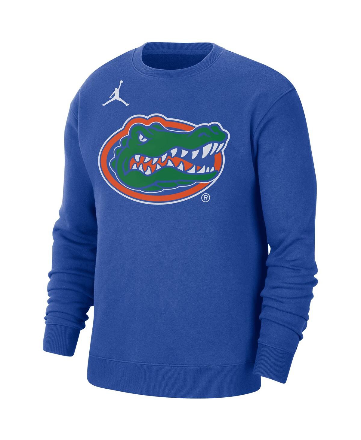 Shop Jordan Men's  Royal Florida Gators Wordmark Pullover Sweatshirt