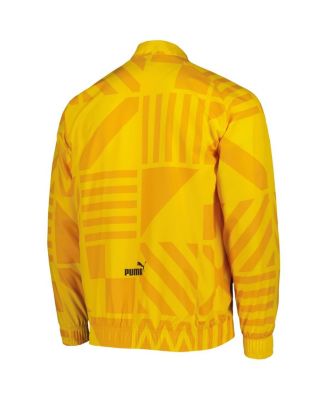 Men's Yellow Manchester City Pre-Match Raglan Full-Zip Training Jacket