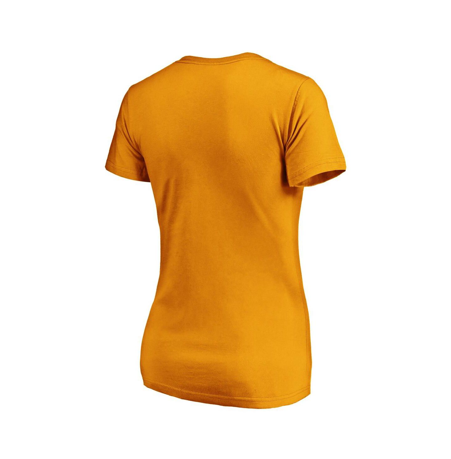 Женская футболка Fanatics Gold Nashville Predators Primary Logo V-Neck — фото 2