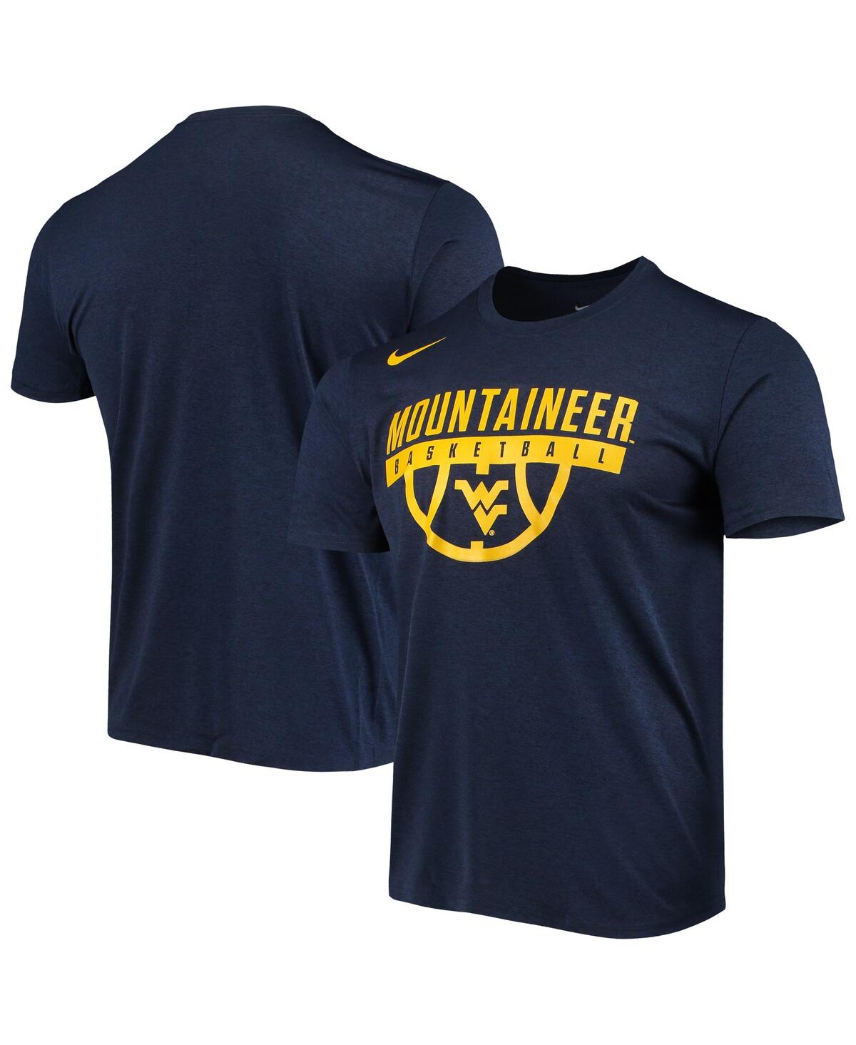 Nike Men's  Navy West Virginia Mountaineers Basketball Drop Legend Performance T-shirt In Navy