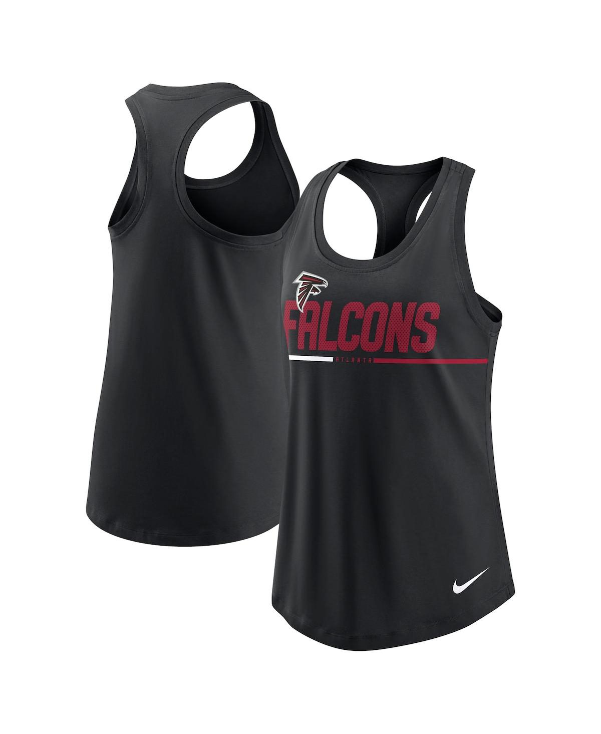 Shop Nike Women's  Black Atlanta Falcons Team Name City Tri-blend Racerback Tank Top