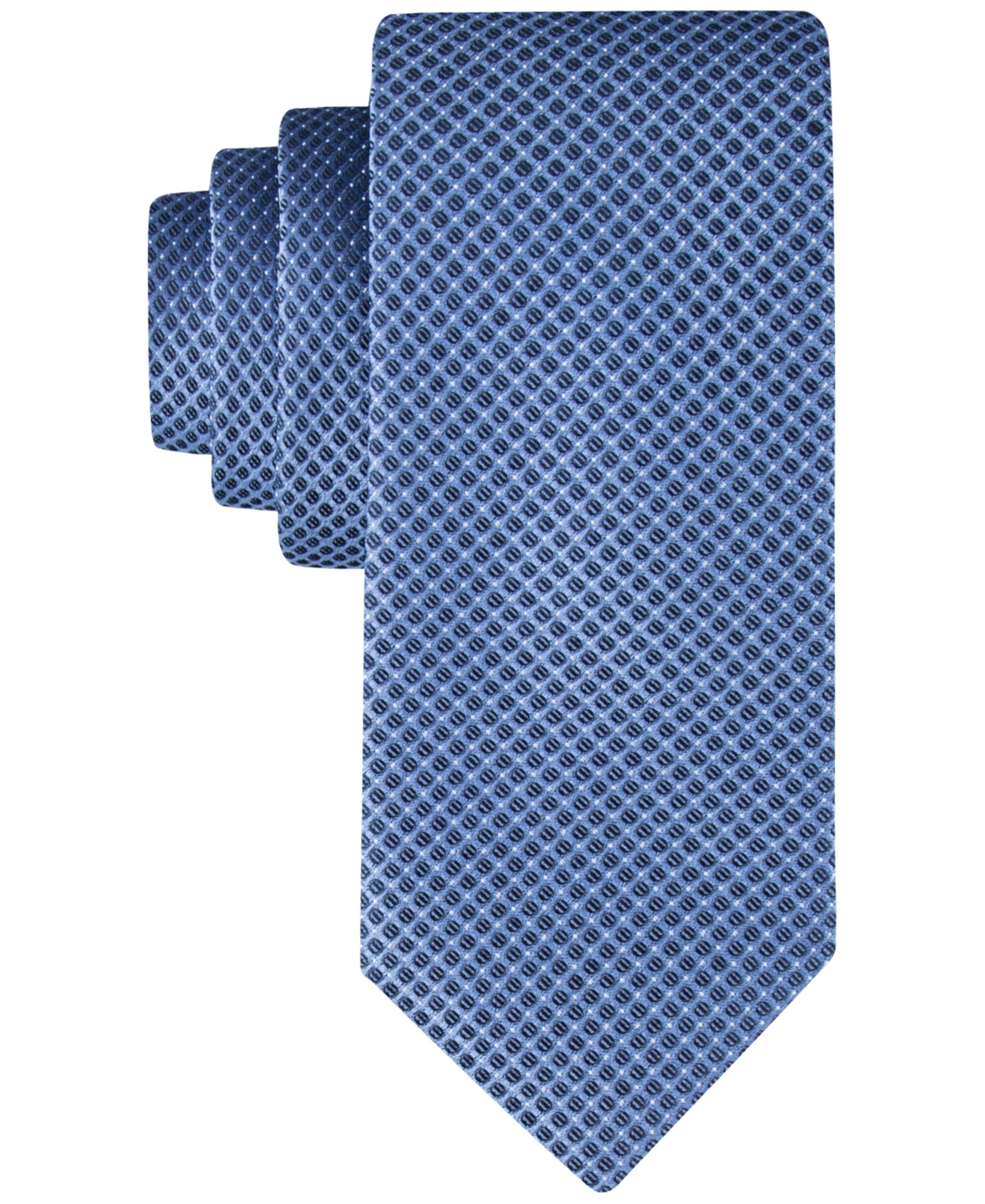 Shop Calvin Klein Men's Steel Micro-dot Solid Tie In Light Blue
