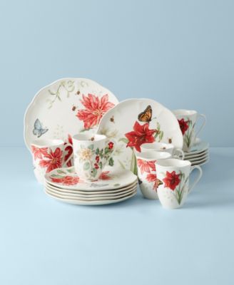 Butterfly Meadow Holiday 18 Pc. Dinnerware Set, Service for 6
