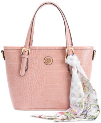 Giani Bernini - Faux Croc Embossed Zip-Top Small Tote