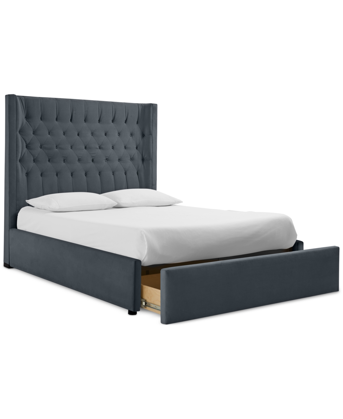 Furniture Cadelyn King Upholstered Storage Bed In Slate