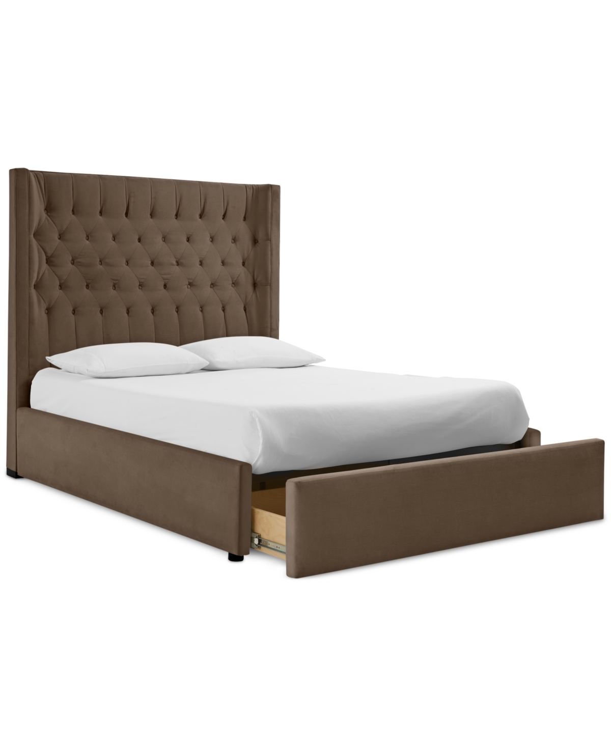Furniture Cadelyn Full Upholstered Storage Bed In Taupe