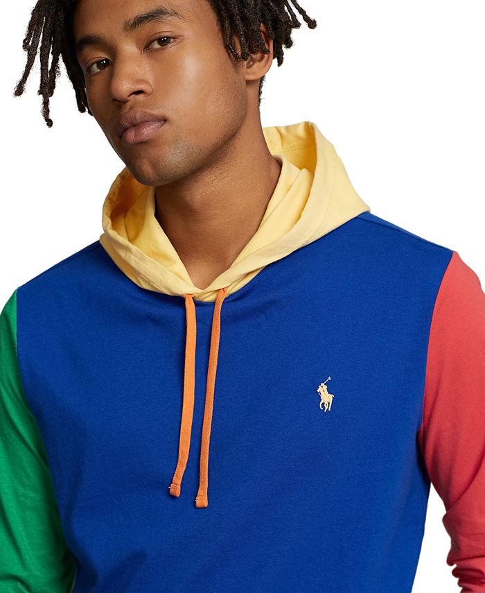 Polo Ralph Lauren Men's Color-Blocked Jersey Hooded T-Shirt - Macy's