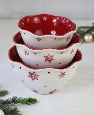 Winterfest Holiday Nesting Bowls, Set of 3