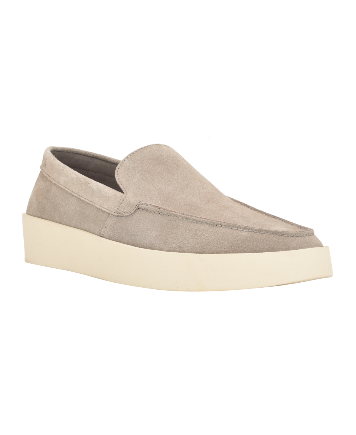 Calvin Klein Men's Carch Casual Slip-on Loafers In Light Gray Suede