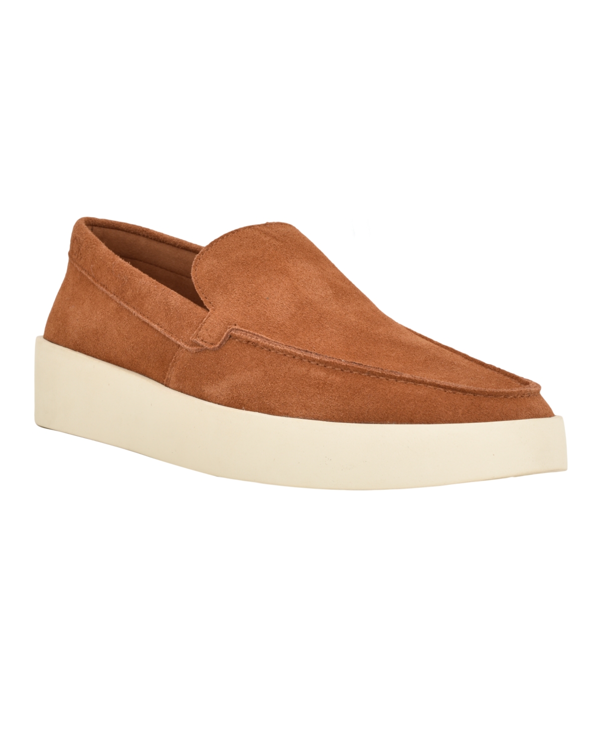 Calvin Klein Men's Carch Casual Slip-on Loafers Men's Shoes In Cognac