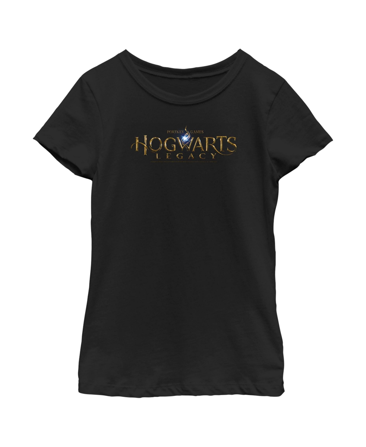 Warner Bros Girl's Hogwarts Legacy Official Logo Child T-shirt In Black