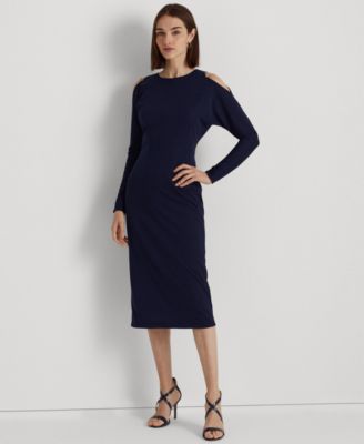 Ralph lauren cold shoulder dress online