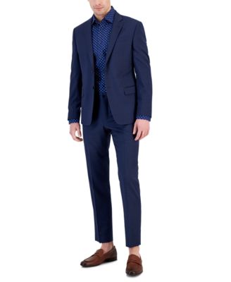 A X Armani Exchange Armani Exchange Mens High Blue Solid Suit
