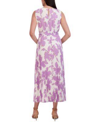 Sandra Darren Women's Sleeveless Fit & Flare Dress – All Over Print, Plus Size, Scoop Neck