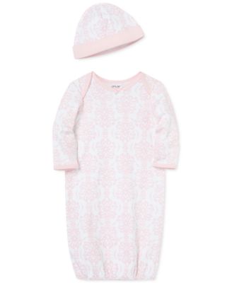 Baby Girls Sleep Gown and Hat, 2 Piece Set