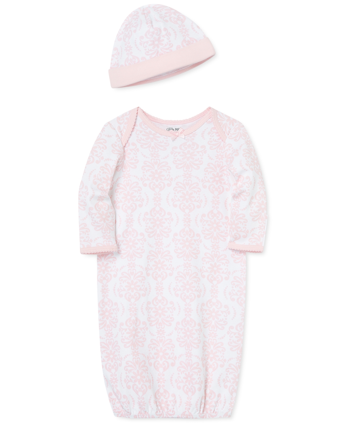Little Me Baby Girls Sleep Gown and Hat, 2 Piece Set