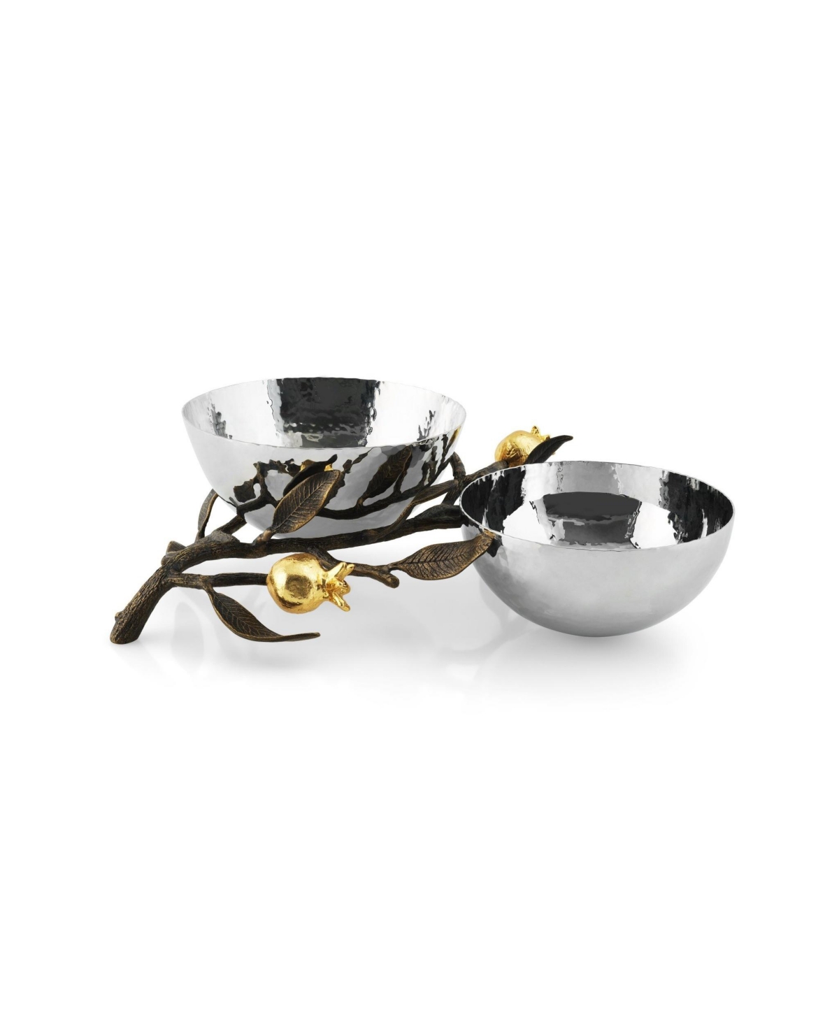 Shop Michael Aram Pomegranate Double Dish In Stainless Steel