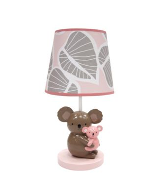 Lambs Ivy Calypso Lamp Pink Gray Koala Nursery Lamp with Shade Bulb Macy s