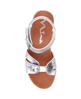 Toddler Girls Lacey Season Fastening Strap Sandals