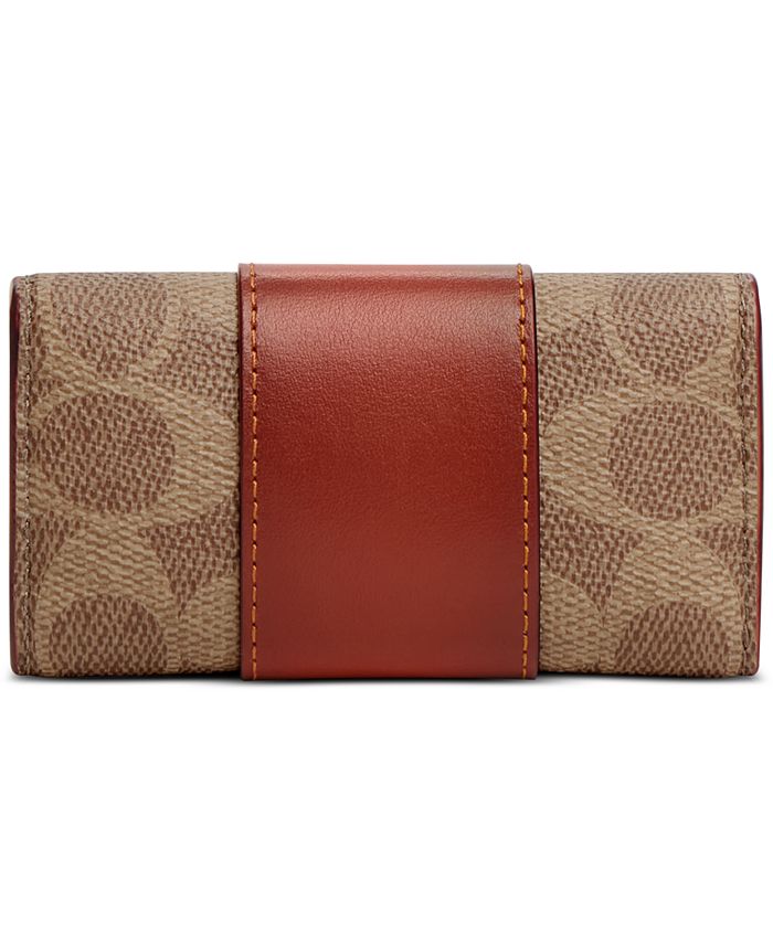 COACH Coated Canvas Signature 6 Ring Key Case Macy's