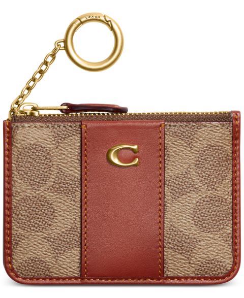 COACH Essential Mini Signature Canvas Mini ID Card Case