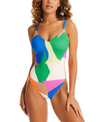 Sanctuary - Women's Printed High-Leg One-Piece Swimsuit