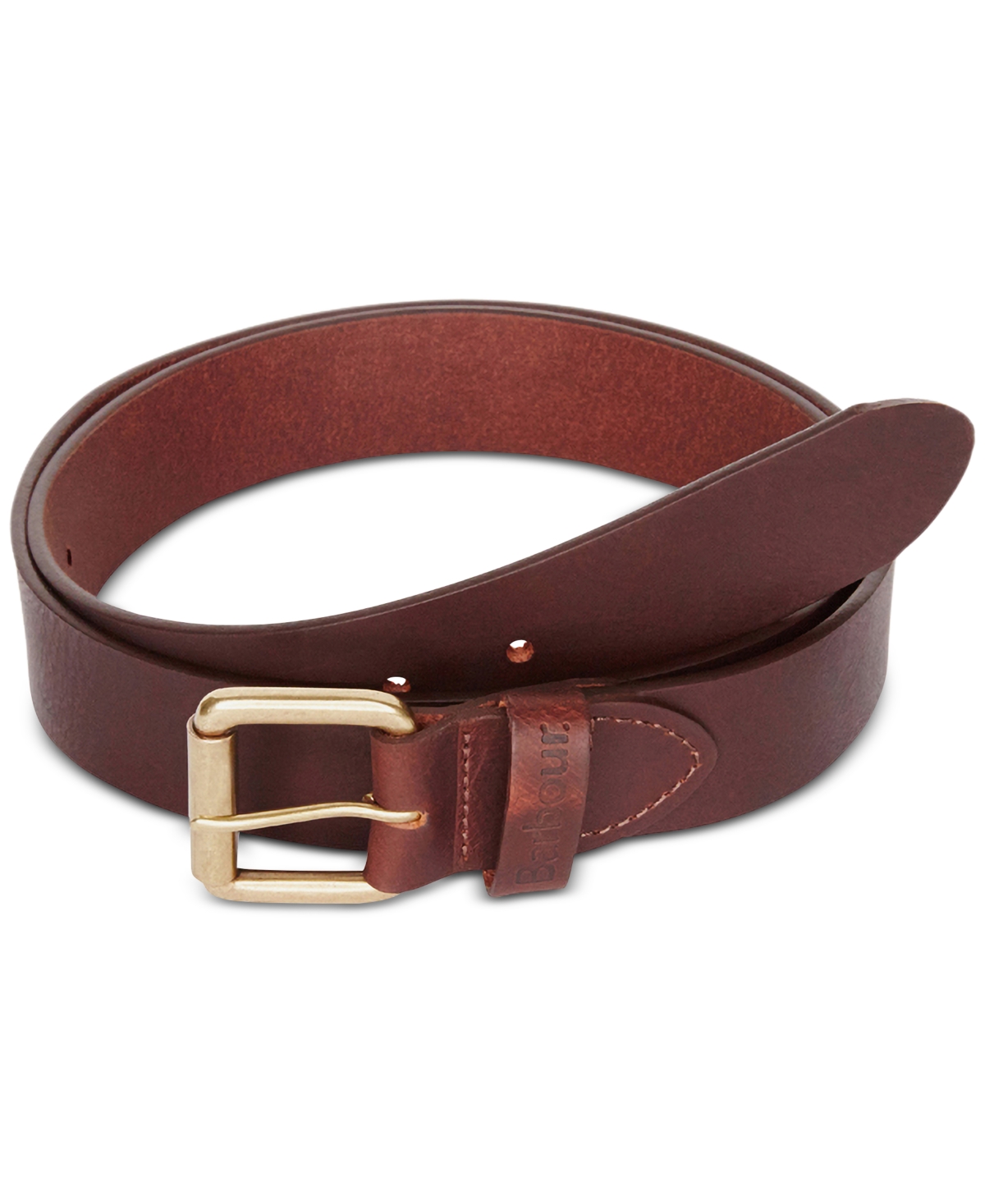 Barbour Men's Allanton Leather Belt In Brown