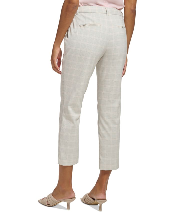 Calvin Klein Women's Glen Plaid StraightLeg Ankle Pants & Reviews