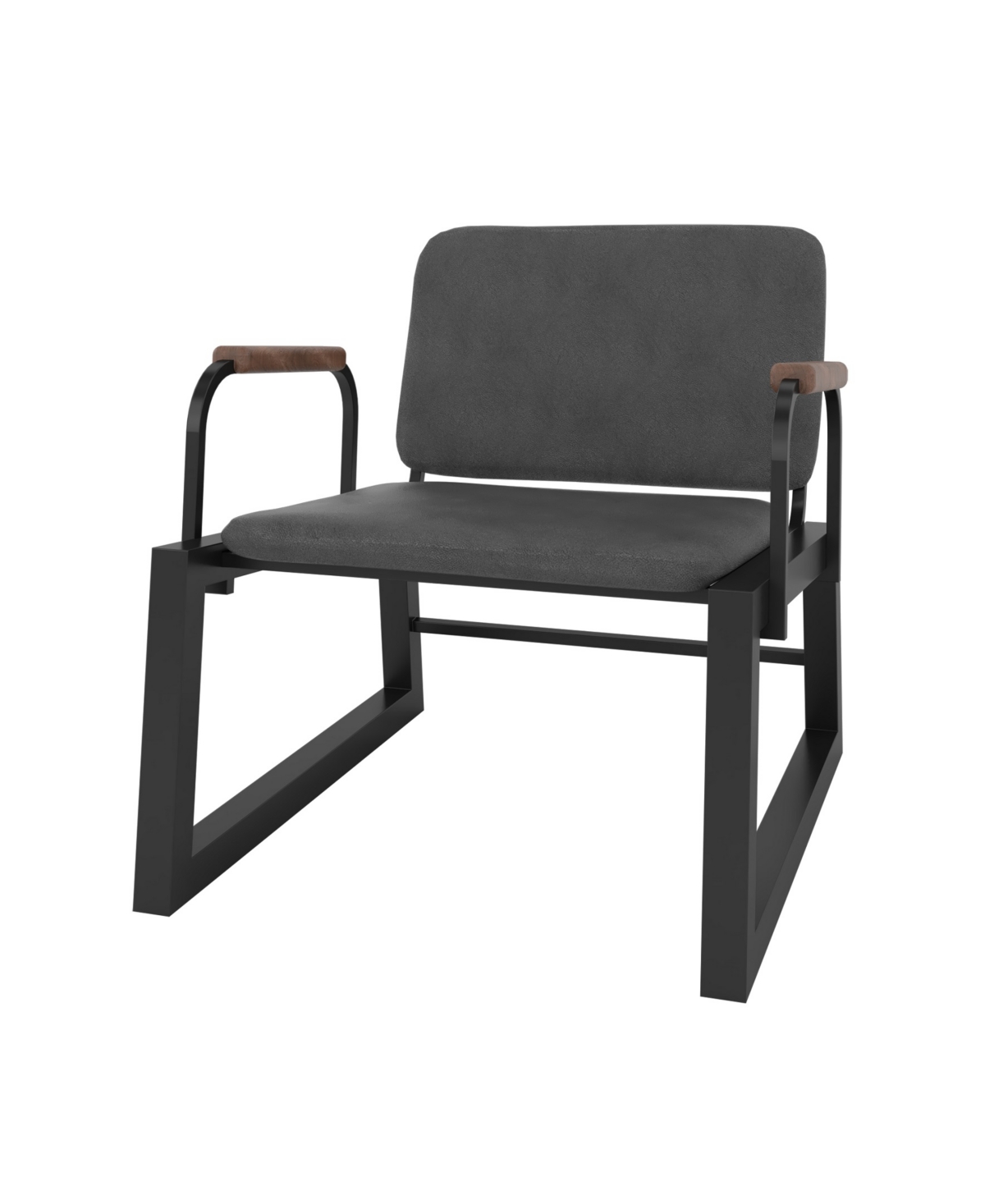 Manhattan Comfort Whythe Low Accent Chair 1.0 In Black