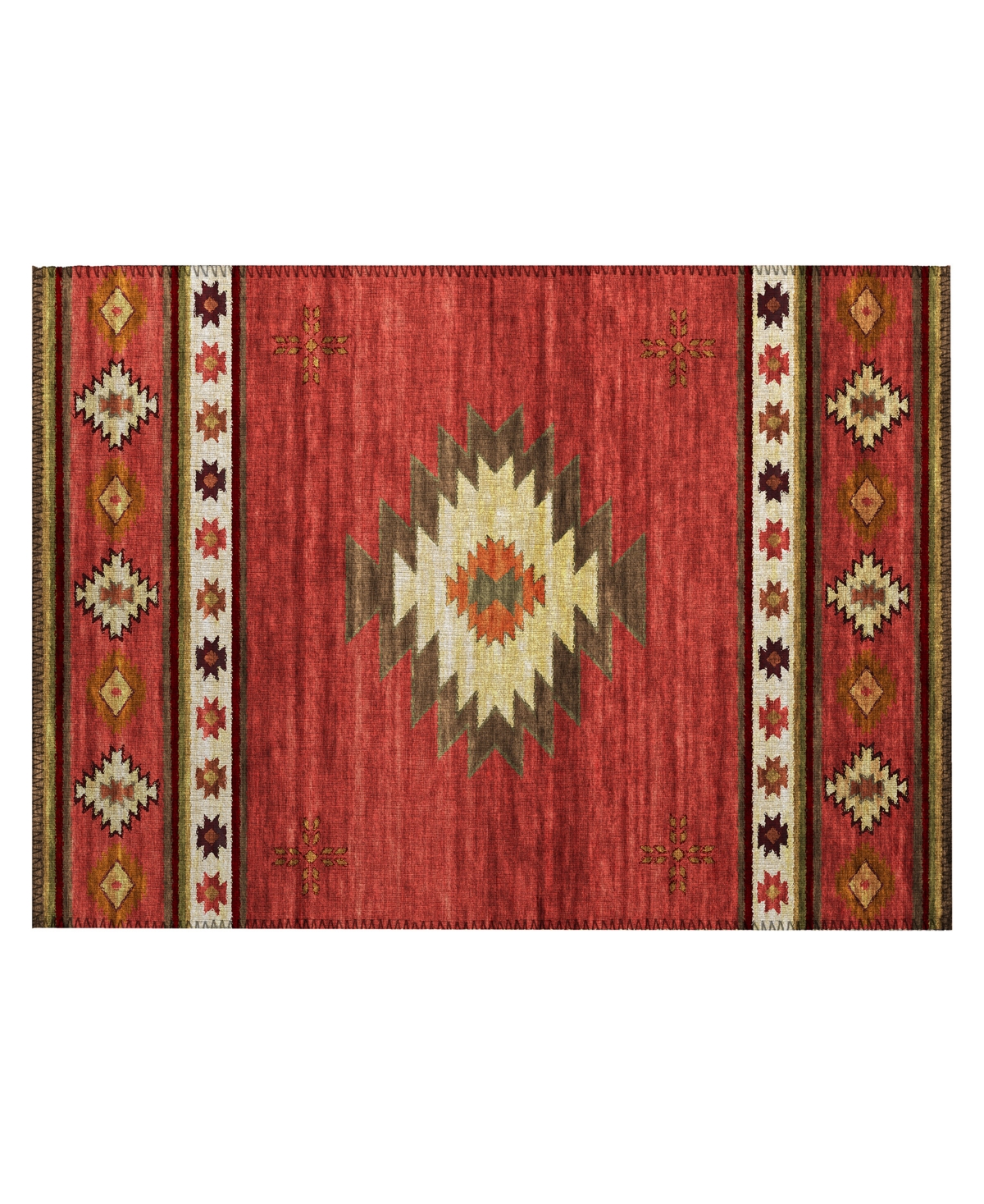 D Style Phoenix Ph4 1'8" X 2'6" Area Rug In Paprika