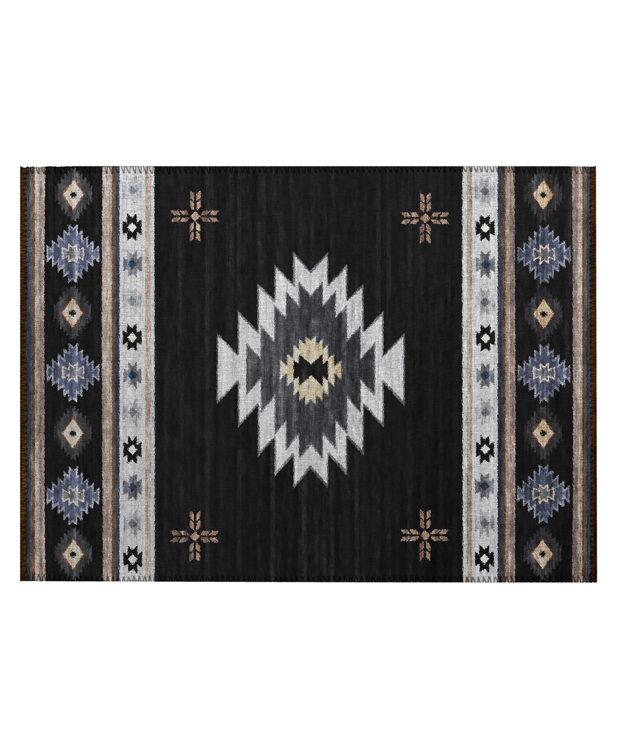 D Style Havasu Hvu4 1'8" X 2'6" Area Rug In Black