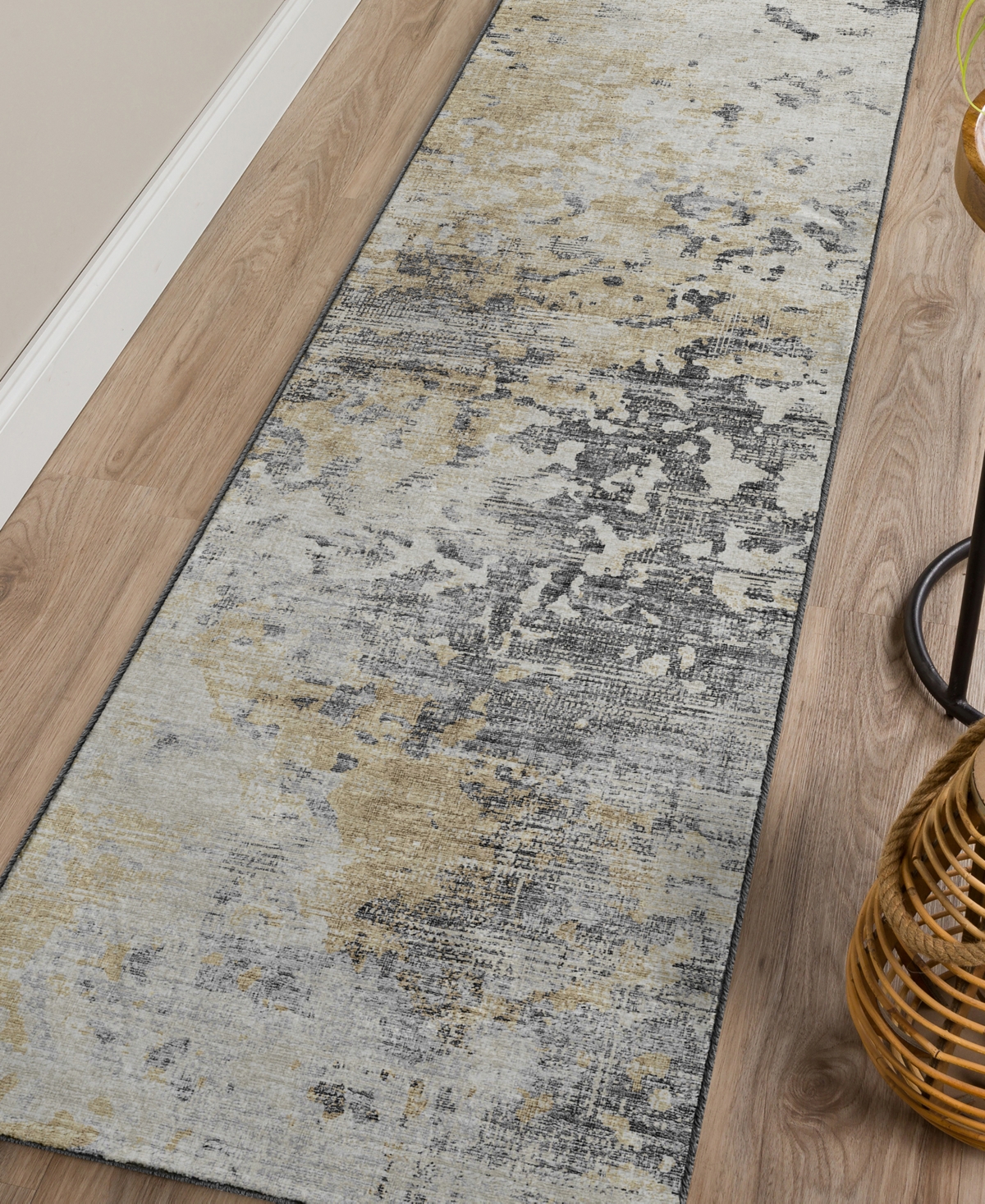 Dalyn Camberly Washable Cm5 2'3" X 7'6" Runner Area Rug In Brown