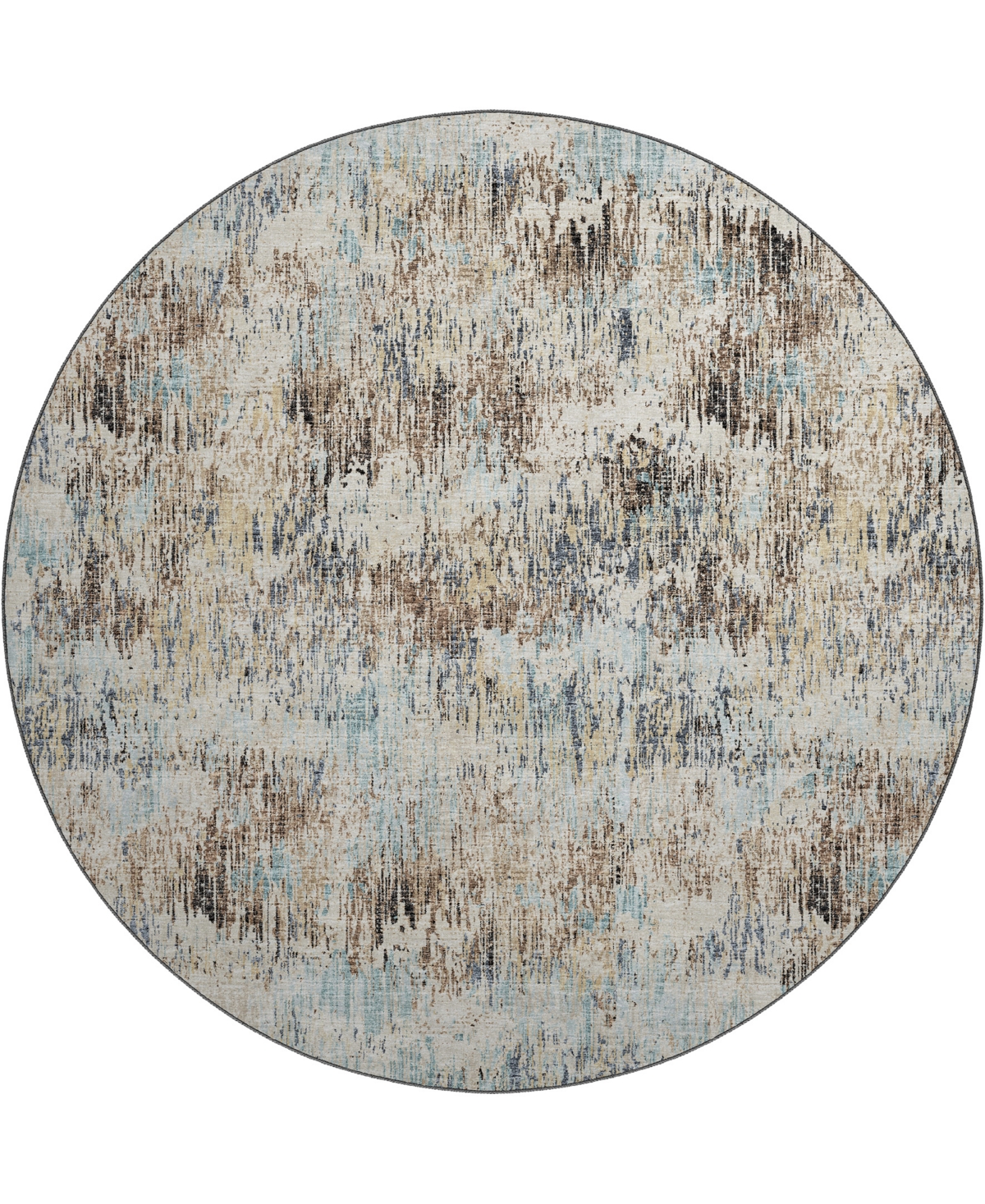 D Style Camberly Cm1 8' X 8' Round Area Rug In Driftwood