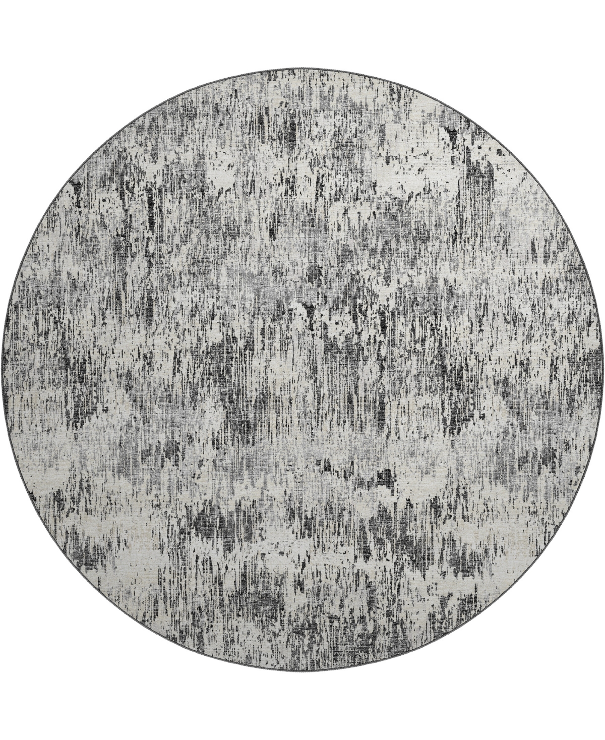 D Style Camberly Cm1 8' X 8' Round Area Rug In Charcoal