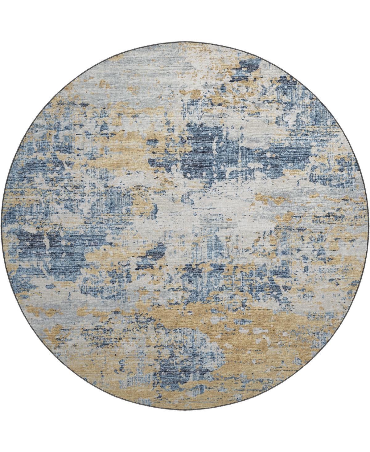 D Style Camberly Cm4 8' X 8' Round Area Rug In Navy